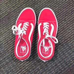 Red short top vans.